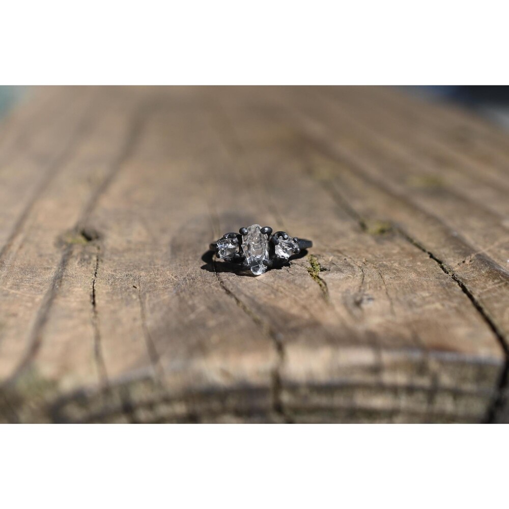 Raw Lake County Diamond Engagement Ring